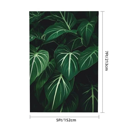 Green Long Leaves Backdrop Background for Photography 5x7ft Photobooth Professional Photo Backdrop Curtains Video Photography Studio Photo Backgrounds Banner Booth Background Screen Parties - color: Green Long Leaves