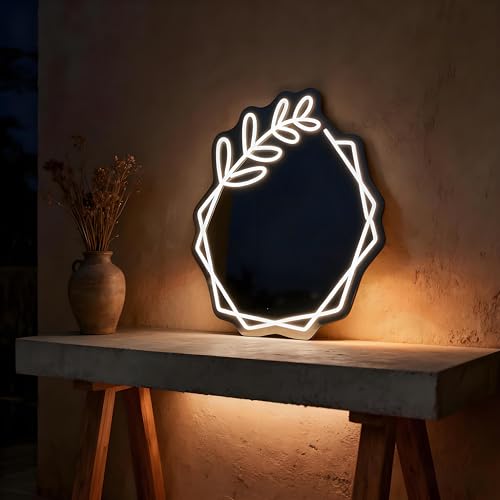 Neon Sign for Wall Decor Light Up Letters Mirror Led Sign Birthday Party Gifts Led Decorative Night Signs Room Decorations Supplies Birthday Party Signs for Home Bedroom Dorm (Mirror) - color: mirror