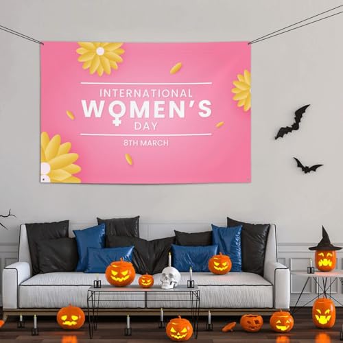 International Women's Day 2026 Backdrops 47 * 71 Inches Holiday Party Photography Background Indoor Outdoor Festival Photo Banner Booth Props Wall Decoration - color: Blue