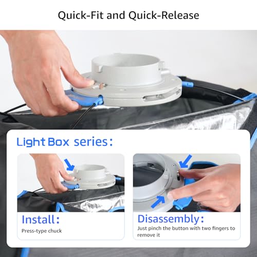amaran Light Box 4545 Soft Boxes Foldable One-snap Quick-Setup Square Bowens Mount Softbox,for amaran 60/100/200 150c 300c (Light Box 45x45)
