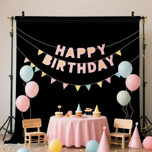 Black Photo Backdrop for Photoshoot, Black Background for Portrait Product Party Photography Video Live Streaming 5x7FT - color: Black, size: 5x7 Ft