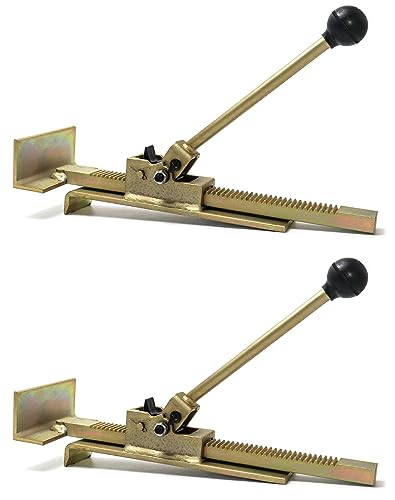 QWORK Hardwood Flooring Jack, 2 Pack Flooring Jack and Positioning Tool for Straighten and Installing Hardwood Floors, Easy Ratcheting Mechanism - size: 2 pcs