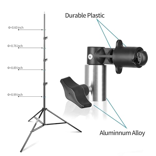 EMART 8.5FT Photography Green Screen Background Reflector Disc Holder Clip with Light Stand for Diffuser, Pop Up Backdrop, Photo, Video Studio, Meeting,Live Streaming, Youtuber