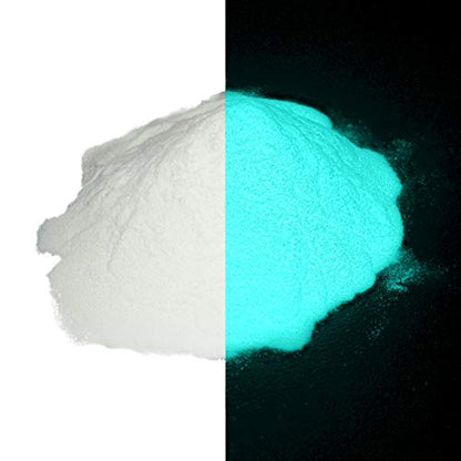Super Phos Glow in The Dark Powder Pigment - .5 Ounce (15g) (Neutral Aqua) - color: Neutral Aqua