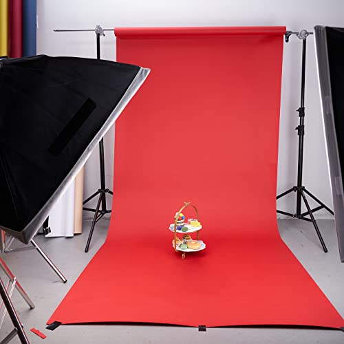 Seamless Photography Photo Backdrop Background Paper 53 inches Wide x 16.5 feet Long (Flame) - color: Flame, size: 53"x16'