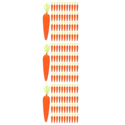 LUOZZY 150pcs Mini Artificial Carrot Decorations Funny Foam Fake Vegetables for Easter Home Kitchen Party DIY Photography Props