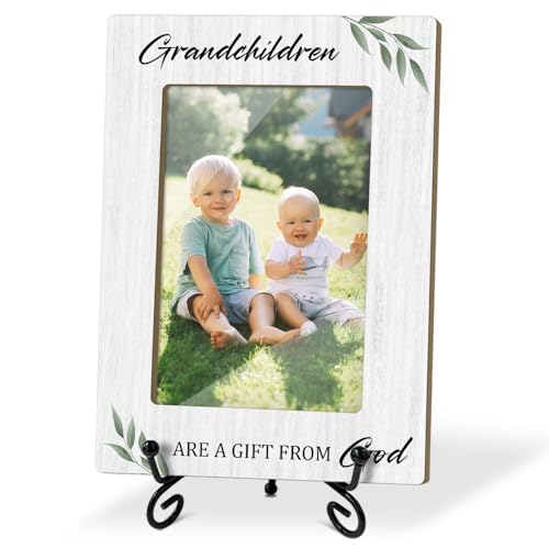 Grandchild Picture Frame - A Gift From God, Grandparent Gifts, Frame Gifts for Christmas Birthday, Grandparent 4 x 6 Picture Frame with Stand for Tabletop Display (Vertical Portrait) - color: Frame15
