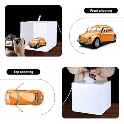 Photo Light Box, Mini Photo Studio Light Box, 12"x12" Portable Folding Photography Light Tent kit with CRI >97 144 LED Light 3600lm 5500k & 4 Backdrops for Jewelry/Watches/Small Size Products - size: 12*12*12inch