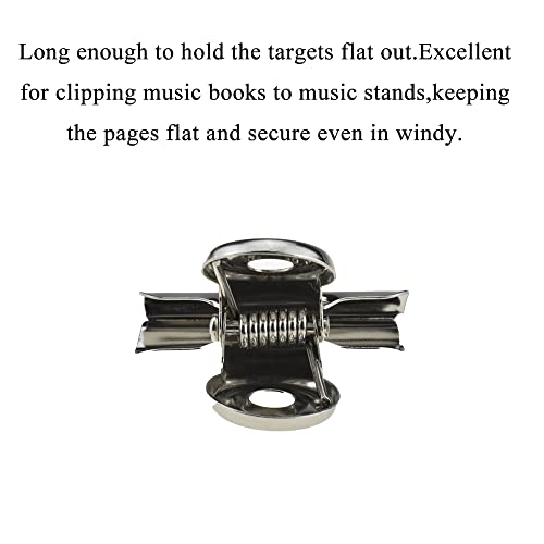 HAHIYO 1.25inch Silver Bulldog Clips Metal File Hinge Binder Clips Clamps Save Space Strong Spring Jaws Rock Solid Grip Book Lay Flat Deburred Edge for Hang Photos Wall Grid Dog Food 20PCS - size: Silver-1.25in-20P