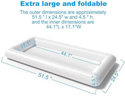 Jasonwell Inflatable Serving Bars Ice Buffet Salad Serving Trays Food Drink Holder Cooler Containers Indoor Outdoor BBQ Picnic Pool Party Supplies Beach Luau Hawaiian Tropical Cooler - style: 1 PC