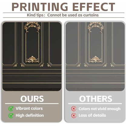 Great 20s Backdrop 7x5ft Vinyl Roaring 1920s Party Photography Background Luxury Black Gold Masquerade Wall Art Decor Dance Prom Photo Props - size: 7x5ft