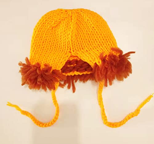 JIAHG Newborn Baby Photography Props Crochet Knitted Outfit Cute Dinosaur Hat & Pants Boys Girls Photoshoot Halloween Costume - color: Yellow Lion