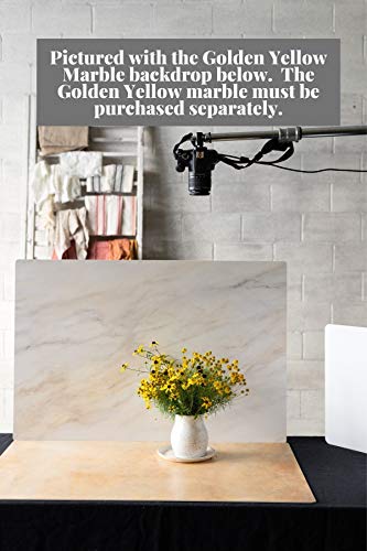 Bessie Bakes Light Beige Marble Replicated Photography Backdrop 2 Feet Wide x 3 Feet Long 3 mm Thick