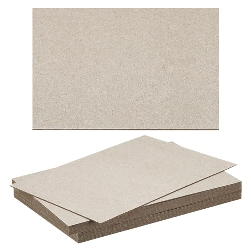 PATIKIL 7x5x0.04" Chipboard Sheets, 20Pcs 40PT Thick Book Board Binders Board Sturdy Bookbinding Supplies for Book Binding Cover, Gray - color: Gray, size: 7x5x0.04"