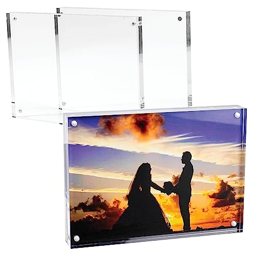 Mammoth 5x7 Magnetic Picture Frames - Frameless, Thick Design - Perfect for Portraits, Art Prints, and Memorable Events - size: 5x7 Frame