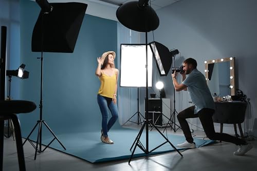 Denny Manufacturing - Seamless Paper Backdrop for Photography, Blue Seamless Paper Roll - Cobalt Blue (53 in x 36 ft) Includes Free Roll Black Gaffer Tape (2 in x 13 ft) - color: Cobalt Blue, size: 53 in x 36 ft