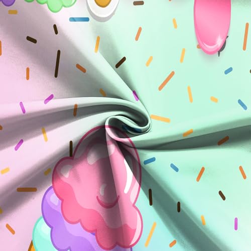 7x5Ft Ice Cream Backdrop Donut Sweet One Sprinkles Birthday Decorations Donut Here's The Scoop Ice Cream Sweet Cake Table Banner Baby Shower Photo Booth Props - color: Ice cream Backdrop 5
