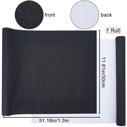 CRASPIRE 51 x 11.8inch Linen Book Cloth for Book Binding Fabric Surface Paper Backed Bookcover Books Album Scrapbooking Archival DIY Covering Protector Bookcloth Bookbinding Supplies Black - color: Black