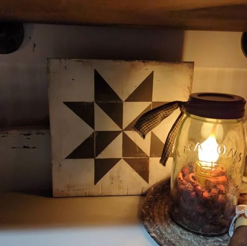 Barn Quilt Stencil 6inch Quilt Block Stencils Reusable Drawing Templates Stencils for Painting on Wood Canvas Fabric - style: Barn Quilt