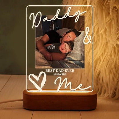 Personalized Photo LED Night Light for Dad, Custom Picture Dad Night Light, Father Day LED Lamp, Gift from Daughter and Son, Daddy Gift, Grandpa Gifts, Father Day Gifts - color: Style 11