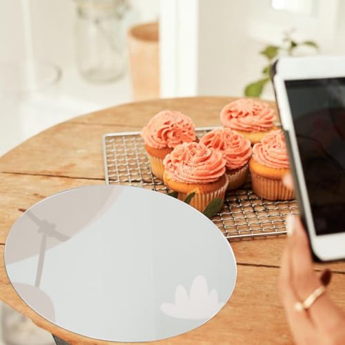 7.08 Inch Round Acrylic Mirror Board Photography Background Prop Reflective Display for Jewelry Watches Electronics Photo Studio Supplies