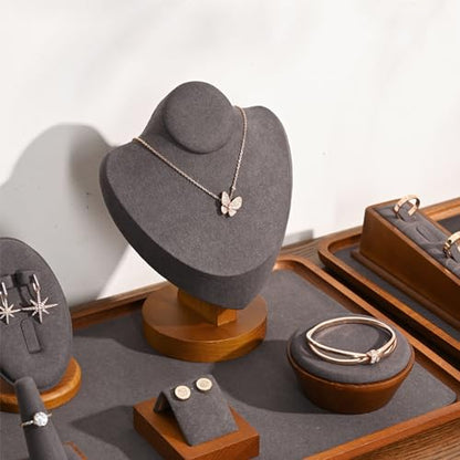 Jewelry Tray Solid Wood Earrings Display Stand for Photograph Jewelry Display Tray - color: WSM02102