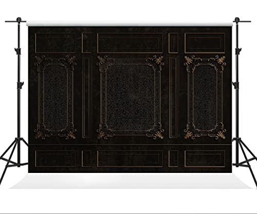 Kate 10×6.5ft Black Vintage Backdrop Photography Interior Abstract Background Photo Studio Props for Photographer Pictures Video - size: 10×6.5ft