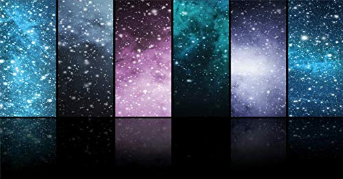 AOFOTO 17x9ft Vinyl Photography Background Universe Stars Constellations Planets Snoflakes Stage Backdrop for Party Adults Portraits Video Display Film Production Studio Prop Video Drapes - size: 17x9ft