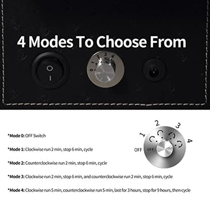 ZOEJOE Watch Winders for Automatic Watches,Single Watch Winder with 4 Modes,AC adapter,Ostrich Black