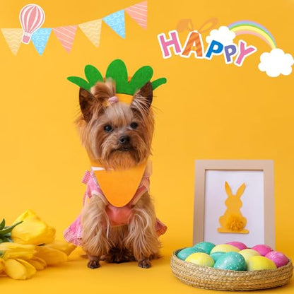 Huhumy 5 Pcs Felt Pet Costume Headband Adjustable Pet Fruit Shaped Hat Headgear Costume Decoration Headgear Dog Photo Booth Props with Elastic Cord for Dog Cat Puppy Theme Party Holiday Decor(Small)