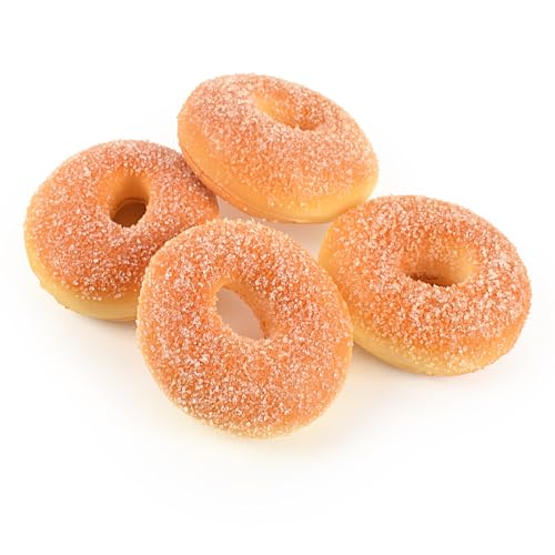 Artificial Doughnuts, 4 Pcs Fake Doughnuts Simulation Realistic Bread Food Models for Home Kitchen Bread Shop Display Photography Props