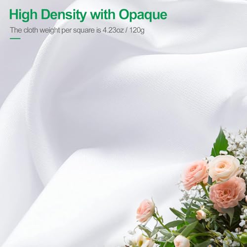 EMART 8.5x10 ft White Backdrop for Photography, Large Party Photo Background Curtain Drapes, Washable Polyester Fabric Back Drop Screen Sheet for Birthday Video Studio Portrait Photoshoot - color: White, size: 8.5x10ft
