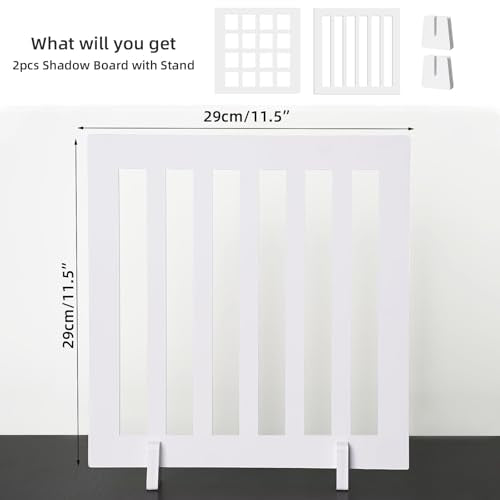 Yoocheese Product Photography Photo Props: Food Jewelry Make-up and Small Product Flat Lay Photoshoot Backdrops - 2pcs Light and Shadow Boards for Table Top Product Phogography(12x11.5inch)