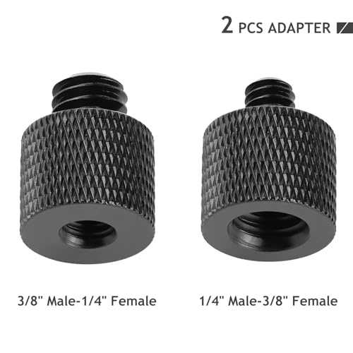 1/4 to 3/8 & 3/8 to 1/4 Camera Tripod Adapter - Male to Female Screw for Camera, Mount, Monitor
