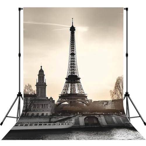 Travel Paris Backdrop Background for Photography 5x7ft Photobooth Professional Photo Backdrop Curtains Video Photography Studio Photo Backgrounds Banner Booth Background Screen Parties - color: Travel Paris