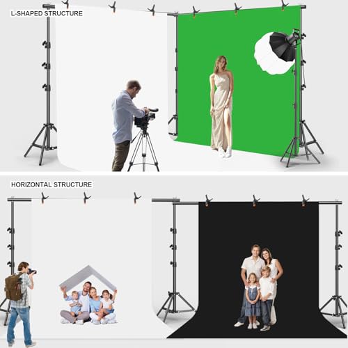 10x20FT Backdrop Support Stand for Photography，Adjustable Width & Length Backdrop Stand Background Support System Kit for Photo Video Studio Shooting, Party, Outdoor, Wedding - size: 10*20FT
