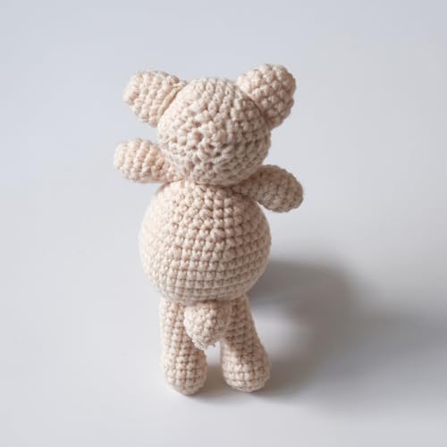 Zeroest Newborn Baby Boy Girl Photography Props Bear Hat Outfits Crochet Kint Handmade Cap Set for Newborn Photo Shoot - color: Beige