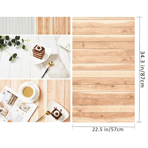 8PCS Photo Backdrop Product Photography Backdrops,22x34In Wood Grain Patterns Small Flat Lay Seamless Paper Background Props Tabletop Photo Shoot for Food Jewelry Cosmetics