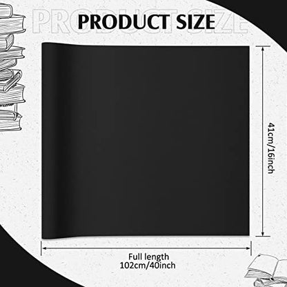 PerKoop Book Cloth for Book Binding 40 x 16 Inch Fabric Surface Paper Backed Bookcover Archival European Durable Strong Bookbinding Supplies Cover Books Album Scrapbooking (Black, Suede Fabric) - color: Black