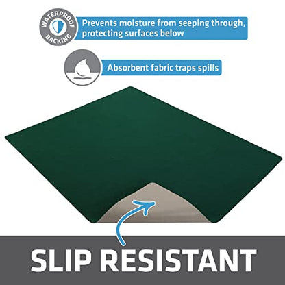 Drymate Gun Cleaning Pad, Premium Gun Cleaning Mat, Absorbent, Waterproof, Durable, Protects Surfaces, Contains Liquids (Made in the USA) - style: Green - (16" x 20")