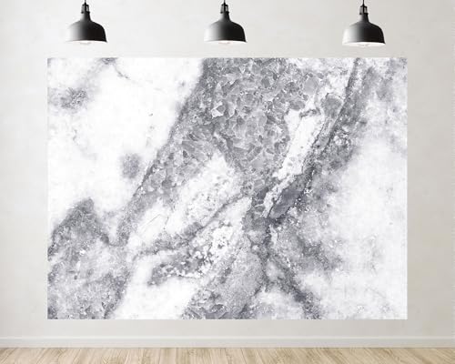 Trykid 10x7ft Gray Marble Stone Backdrop Textured Natural Surface Photography Background Modern Themed Party Decoration Tapestry Photo Booth Prop Fabric - size: 10x7ft