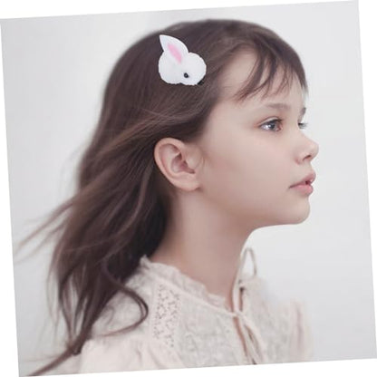 MERRYHAPY Cute Rabbit Hairpin Boys and Girls Hair Clips Plush Hairpin Girl Accessories Bunny Hair Clips