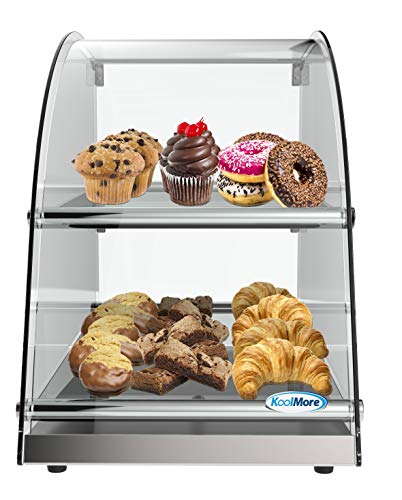 KoolMore DC-2CN Bakery Display Case, 2.4 Cu. Ft - 2 Shelves - size: 14 in. - 2 Shelves