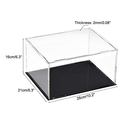 uxcell Acrylic Clear Display Case Box Dustproof Protection Showcase Cube Collectibles Show Box 9.8x7.9x5.9inch - size: 9.8x7.9x5.9 inch