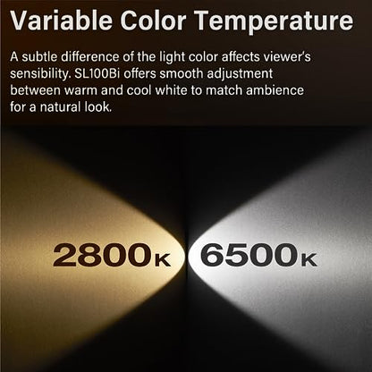 Godox SL100Bi 2 Light Kit 100W Continuous LED Video Light bowens mount photography lighting with Softbox Light stand for video recording, YouTube Gaming keylight, Portrait Shooting, Location Interview