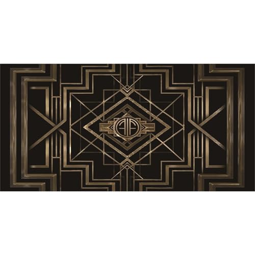 20x10ft Theme Backdrops for Photography Black and Golden Retro Texture Background Luxury Party Crazy Carnival Happy Birthday Party Portrait Booth Photo Studio Video Shooting Props - size: 20x10ft