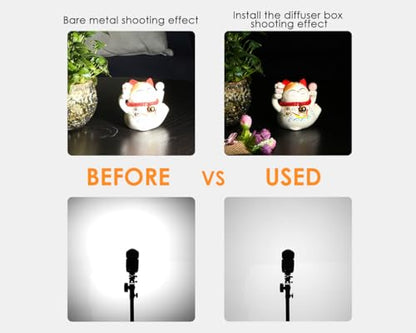 DS. DISTINCTIVE STYLE 3-Pack Flash Diffuser for Speedlight Light Diffuser Softbox Compatible with Godox TT600 V850II V860II TT685 Yongnuo YN560III 568EX 565EX Canon 580EX