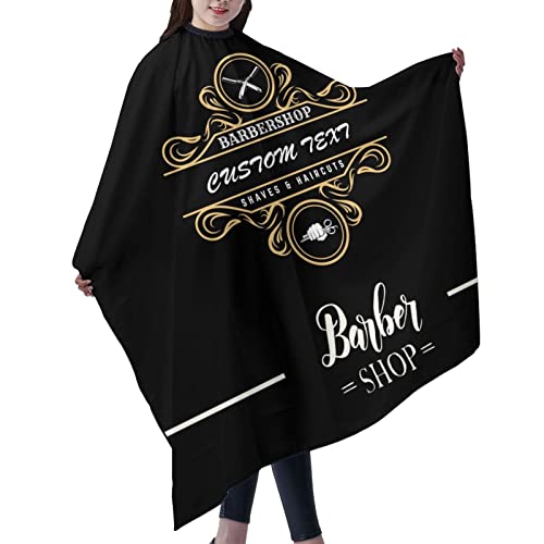 Custom Waterproof Barber Cape Personalized Text Barber Shop Salon Cape for Men Customized Hair Cutting Cape - color: Barber-b10