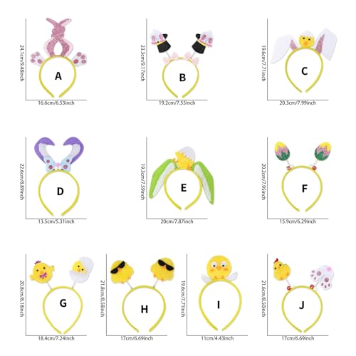 Chicken Rabbits Ears Hairband Photo Props Easters Hair Hoop Headband Party Headpiece Fun Headbands for Music Festival - style: moth purple rabbit ears model