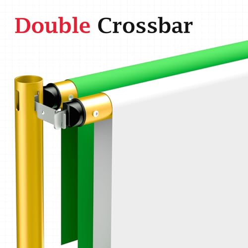 EMART Backdrop Stand Heavy Duty, Double Crossbar Pipe and Drape Photo Background Support Kit, Adjustable Metal Frame for Wedding Birthday Party Decorations-Gold，12x10Ft - color: Gold, size: 12×10FT